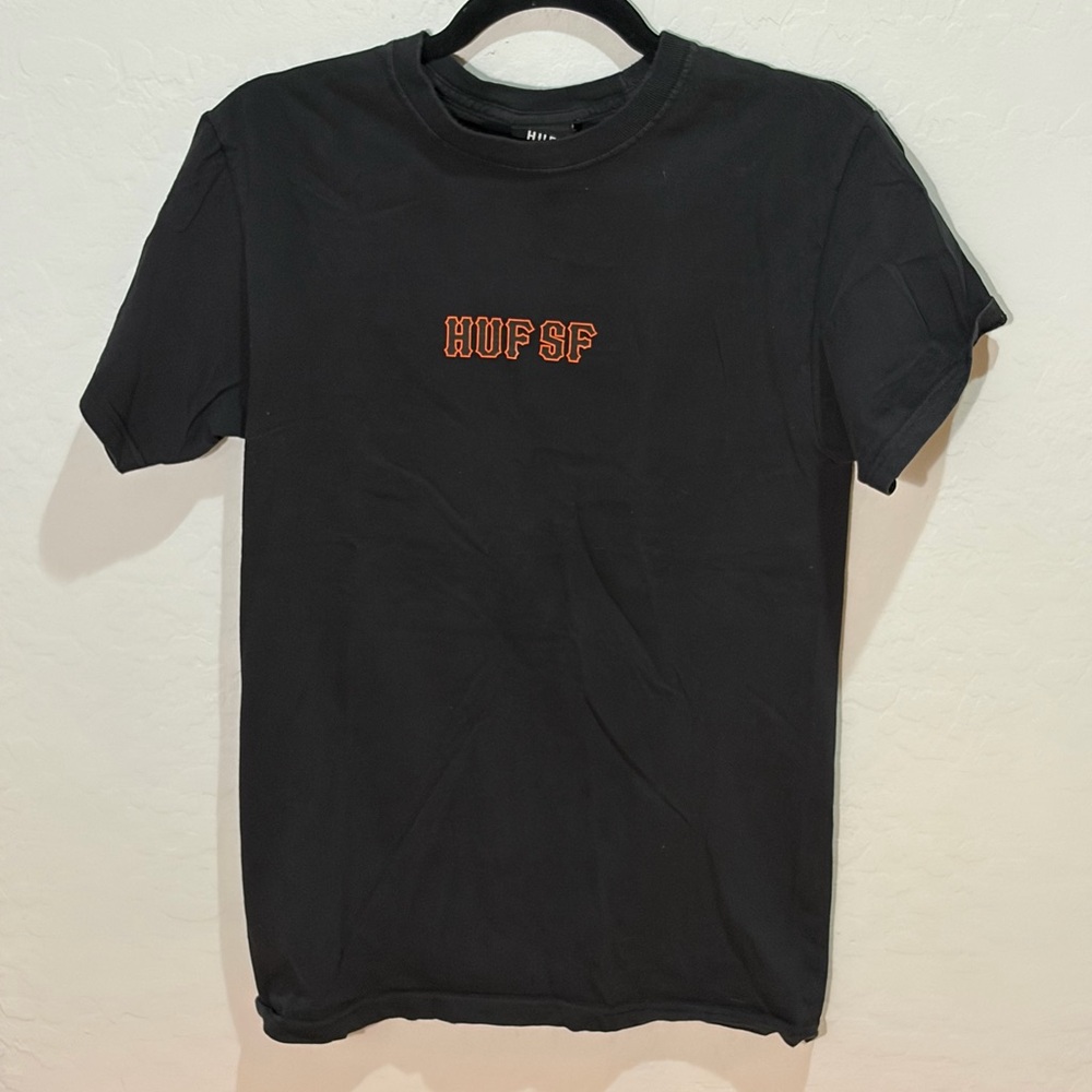 HUF Black Cotton T-Shirt